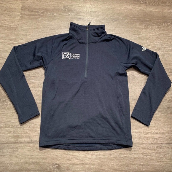 The North Face Jack Mens‎ Small Blue Pullover 1/4 Zip Sweatshirt Thermal Outdoor - Picture 1 of 11